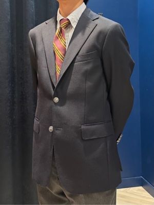 ウール ロイヤルオックスフォード 段返り3ボタンブレザー TOKYO 