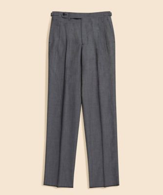 【新品】Brooks Brothers ウール/ラミー トラウザーズ ◇JAPAN TRAD．◇ ウール／ラミー／コットン サイド