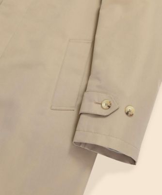 コットン／ポリエステル ギャバジン キルティングライナー カーコート