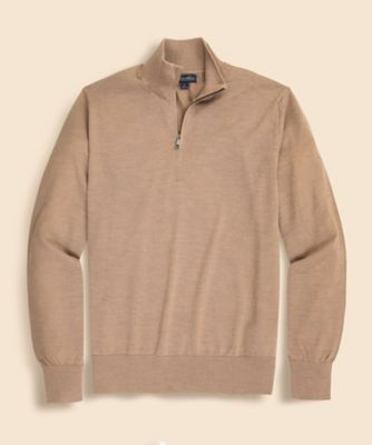 メリノウール ハーフジップ モックネックセーター | Brooks Brothers