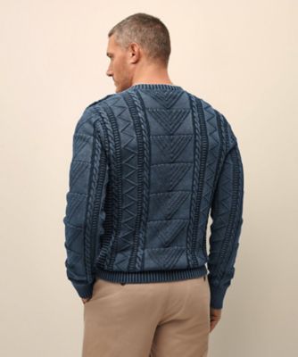 スーピマコットン クルーネック ガンジーセーター | Brooks Brothers