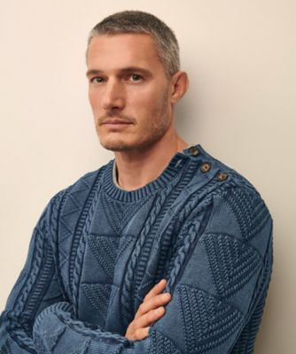 スーピマコットン クルーネック ガンジーセーター | Brooks Brothers