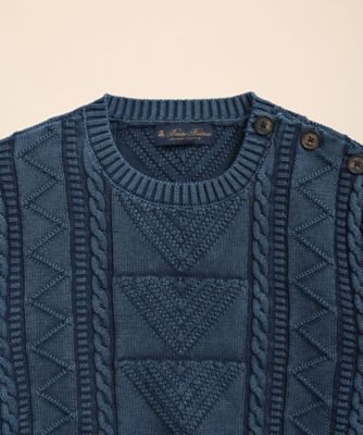 スーピマコットン クルーネック ガンジーセーター | Brooks Brothers 