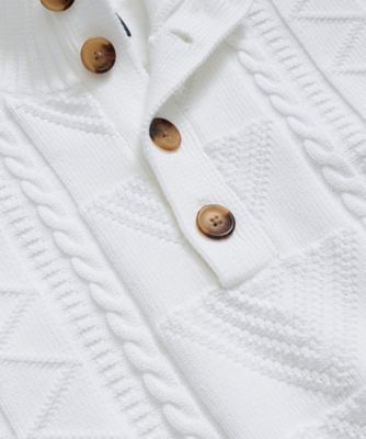 スーピマコットン ケーブル モックネックセーター | Brooks Brothers