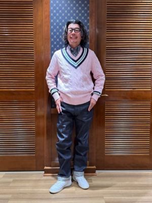 コットン ケーブル Vネックテニスセーター | Brooks Brothers