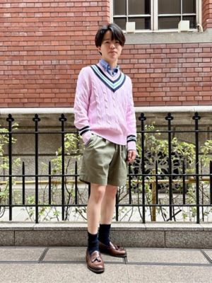 コットン ケーブル Vネックテニスセーター | Brooks Brothers