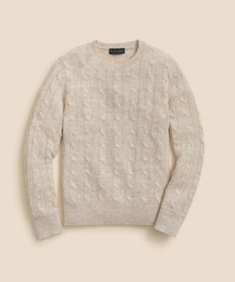 【美品】ブルックスブラザーズ　ケーブル　ニットポンチョ　ストール　ラクダ 美品】ブルックスブラザーズケーブルニットポンチョストールラクダ