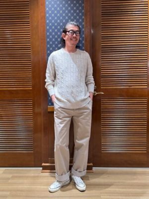 ブルックスブラザーズ　リネン　ケーブル　クルーネック　セーター リネン ケーブル クルーネックセーター | Brooks Brothers Japan