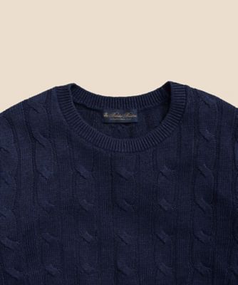 リネン ケーブル クルーネックセーター | Brooks Brothers/ブルックス 