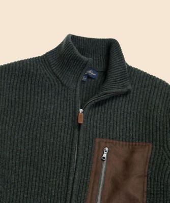 ウール ローゲージ モックネック フルジップセーター | Brooks