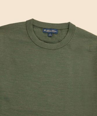 【美品】ブリーフィング　クルーネックニット　メリノウール　カーキ メリノウール クルーネックセーター | Brooks Brothers Japan