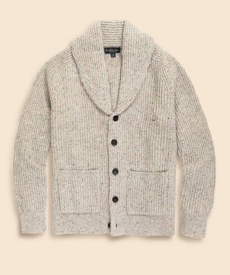 ＜Brooks Brothers＞ドネガルウール　ショールカラー　カーディガン