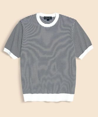 ENFOLD シルク　コットン　サマーニット　クルーネック　ブラック 極美品 ENFOLD シルク コットン サマーニット クルーネック