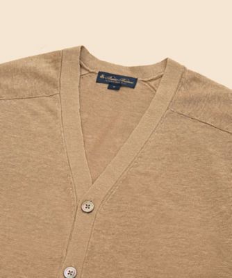 Brooks Brothers ベージュ Vネック カーディガン L ウール/アルパカ Vネック テニスカーディガン | Brooks Brothers