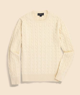 Brooks Brothers/ブルックス ブラザーズ スーピマコットン　ケーブル　クルーネックセーター