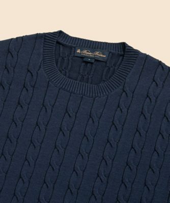 スーピマコットン ケーブル クルーネックセーター | Brooks Brothers