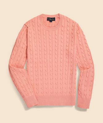 スーピマコットン ケーブル クルーネックセーター | Brooks Brothers