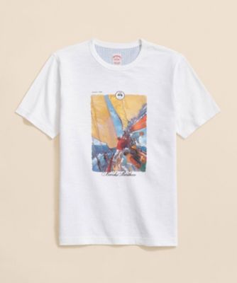 コットン カタロググラフィック セーリング Tシャツ | Brooks