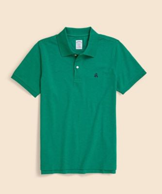 【BrooksBrothers】 スーピマコットン ロゴポロシャツ 紺 スーピマコットンストレッチ ピケ GFロゴ ポロシャツ Original