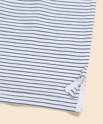 スーピマコットンストレッチ GFロゴ シンストライプ ロングスリーブ