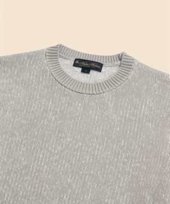 【ROSE/027】Blu Bre / リネンコットン クルーネック ニット Tシャツ コットン／リネン クルーネックセーター | Brooks Brothers/ブルックス