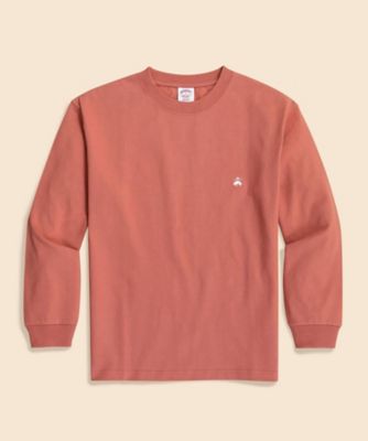 【送料無料】Brooks Brothers/ブルックス ブラザーズ USAコットンジャージー ヘビーウェイト GFロゴ ロングスリーブ Tシャツ 820レッド トップス【三越伊勢丹/公式】
