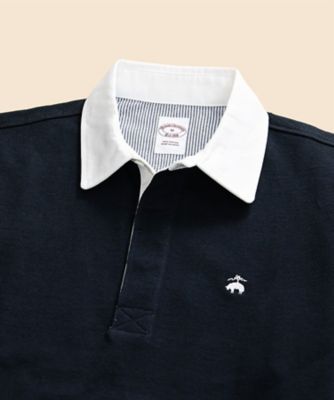 コットンジャージー GFロゴ ソリッド ラグビーシャツ | Brooks