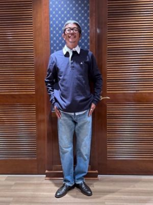 コットンジャージー GFロゴ ソリッド ラグビーシャツ | Brooks