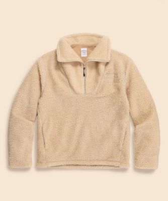 ＜Brooks Brothers＞ポリエステル　フリース　ハーフジップ　モックネックプルオーバー