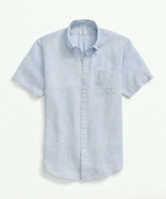 アイリッシュリネン ショートスリーブ スポーツシャツ