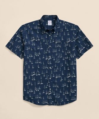 トルネードマート∴組子ジオメトリックプリントシャツ LL ネイビー 配色ジオメトリックリンク柄スジャガードTシャツ｜メンズ