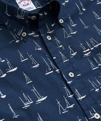 Brooks Brothers ワンポイント コットンシャツ L 白 紺 刺繍 Brooks Brothers ワンポイント コットンシャツ L 白 紺 刺繍 90s
