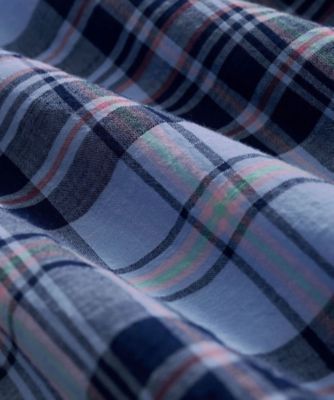 コットン マドラスチェック ショートスリーブ カジュアルシャツ