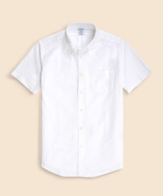＜Brooks Brothers＞ストレッチコットン　シアサッカー　ショートスリーブ　カジュアルシャツ　Ｒｅｇｕｌａｒ　Ｆｉｔ