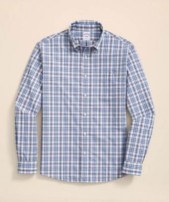 ＜Brooks Brothers＞コットンポプリン　シーズナルパターン　フライデーシャツ