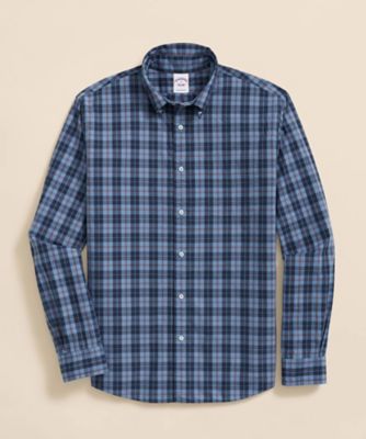 【送料無料】Brooks Brothers/ブルックス ブラザーズ コットンポプリン シーズナルパターン フライデーシャツ 525グレイッシュブルー トップス【三越伊勢丹/公式】