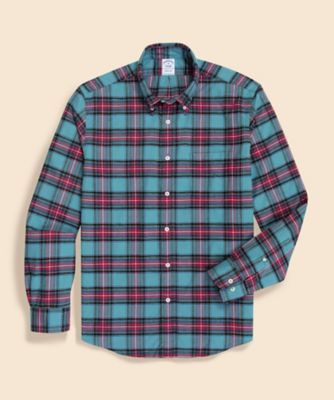 アトリエgg シャツ ブルーチェック 18 フランネル タータンチェック カジュアルシャツ Regular Fit