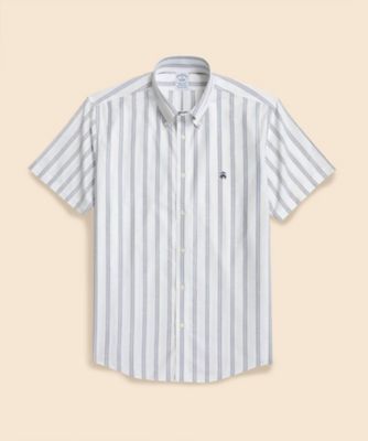 ＜Brooks Brothers＞ストレッチオックスフォード　ＧＦロゴ　ショートスリーブ　カジュアルシャツ　Ｒｅｇｕｌａｒ　Ｆｉｔ