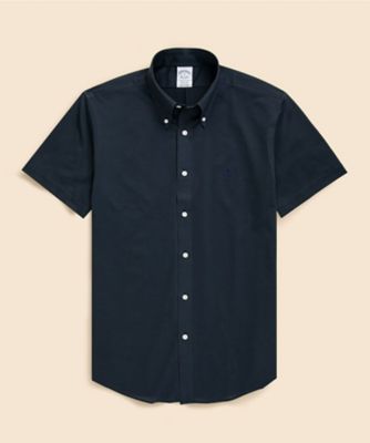 春！【新品】ブルックスブラザーズ スーピマコットン 半袖ニットポロ ネイビー L スーピマコットン／ポリエステル 46ゲージニット ショートスリーブ