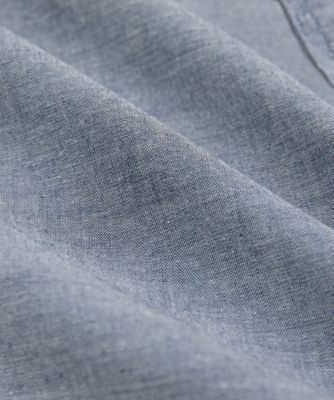 コットンシャンブレー GFロゴ ショートスリーブ プルオーバーシャツ