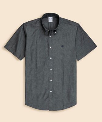 ＜Brooks Brothers＞ハイカウントコットン　ＧＦロゴ　ショートスリーブ　カジュアルシャツ　Ｒｅｇｕｌａｒ