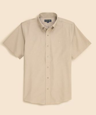 【送料無料】Brooks Brothers/ブルックス ブラザーズ オンラインストア限定ポリエステル GFロゴ ポロボタンダウンカラー ショートスリーブシャツ Traditional 314ベージュ トップス【三越伊勢丹/公式】