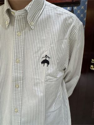 Brooks Brothers アーカイブコレクション オックスフォードシャツL ◇オンラインストア限定◇ コットンオックスフォード ビッグGFロゴ