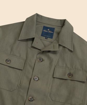 コットン／ウール リップストップ シャツジャケット | Brooks Brothers