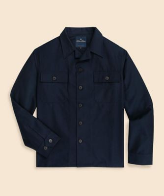 コットン／ウール リップストップ シャツジャケット | Brooks Brothers