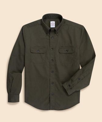 LOT709 コットンツイルワークシャツ コットンツイル ダブルポケット ワークシャツ | Brooks Brothers