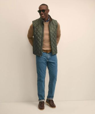 ポリエステル モックネック キルティングベスト | Brooks Brothers