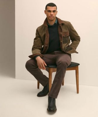 ［セール中］ブルックスブラザーズ　コーデュロイジャケット　ブラウン Brooks Brothers｜コットンコーデュロイ ファン チョア