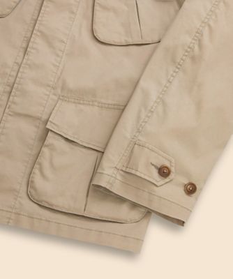 BROOKS BROTHERS / ジャケット/XS/コットン/CML/無地 コットン／ポリエステル ファティーグ シャツジャケット | Brooks