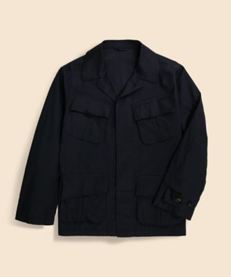 【SALE】Brooks Brothers/ブルックス ブラザーズ コットン/ポリエステル ファティーグ シャツジャケット 502ネイビー コート・ジャケット【三越伊勢丹/公式】